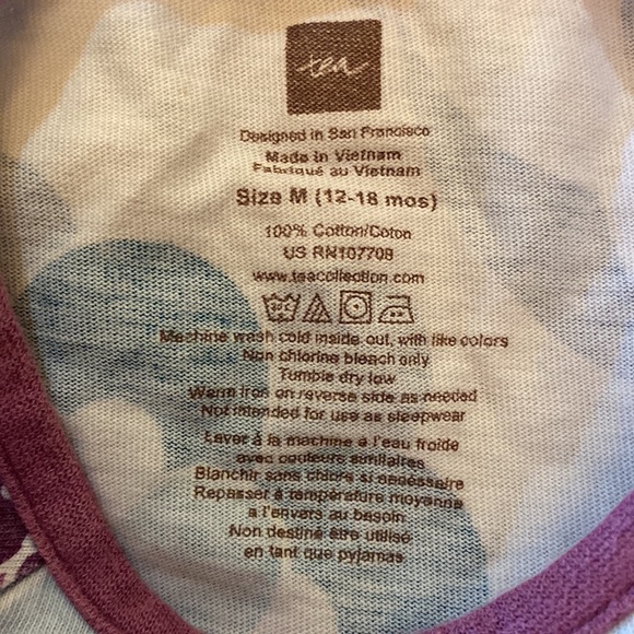 TEA Collection Dress 12-18mo, teal & berry flowers - Picture 3 of 4